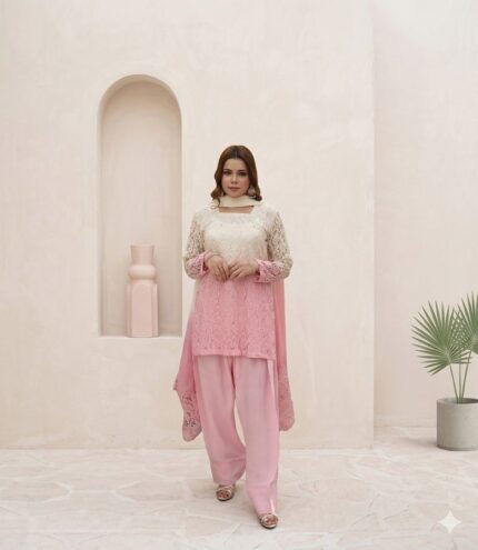 3 Piece Pink and white outfit